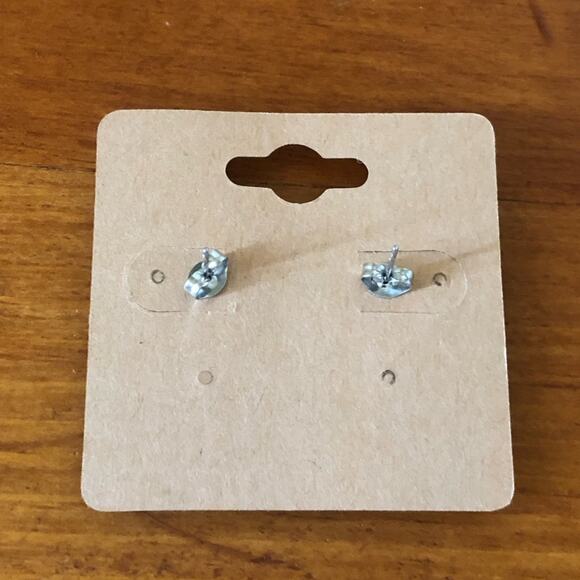 Hand Painted Green Mushroom Stud Earrings Hypoallergenic Lightweight Posts - Picture 4 of 4